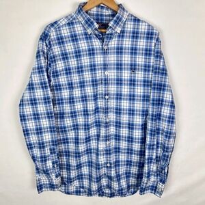 Vineyard Vines Men's Classic Fit Tucker Shirt blue plaid cotton Size Small